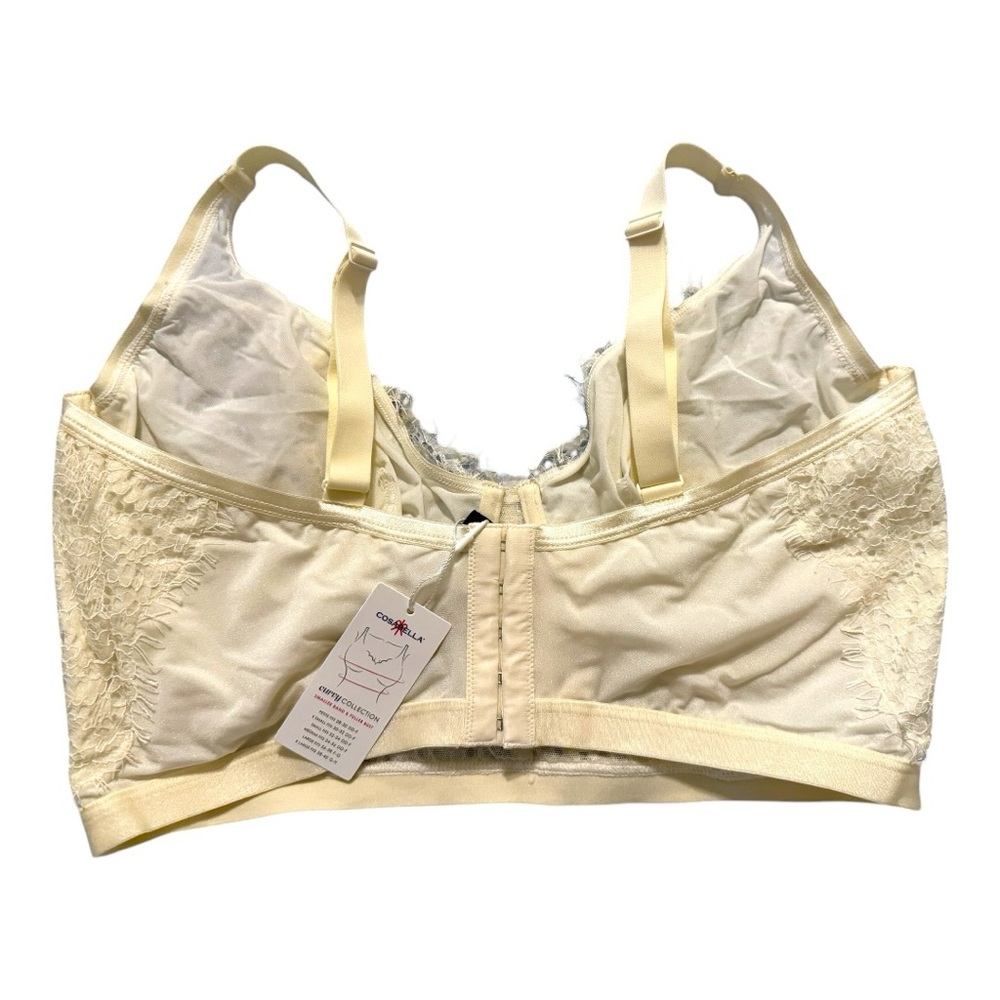 Cosabella Sicilia Curvy Longline Bra Ivory Lace L Large NWT Underwire Bustier - Picture 2 of 10